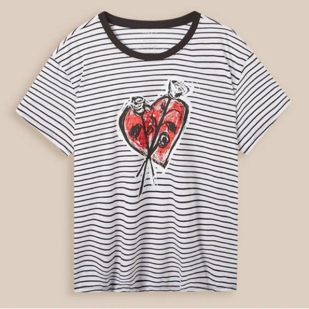 Torrid Heart Relaxed Signature Jersey Crew Neck Tee Short Sleeve Women’s 2X